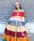 Colorful Striped Flare Dress